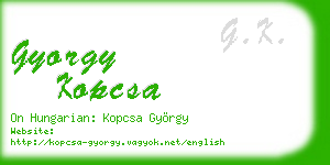 gyorgy kopcsa business card